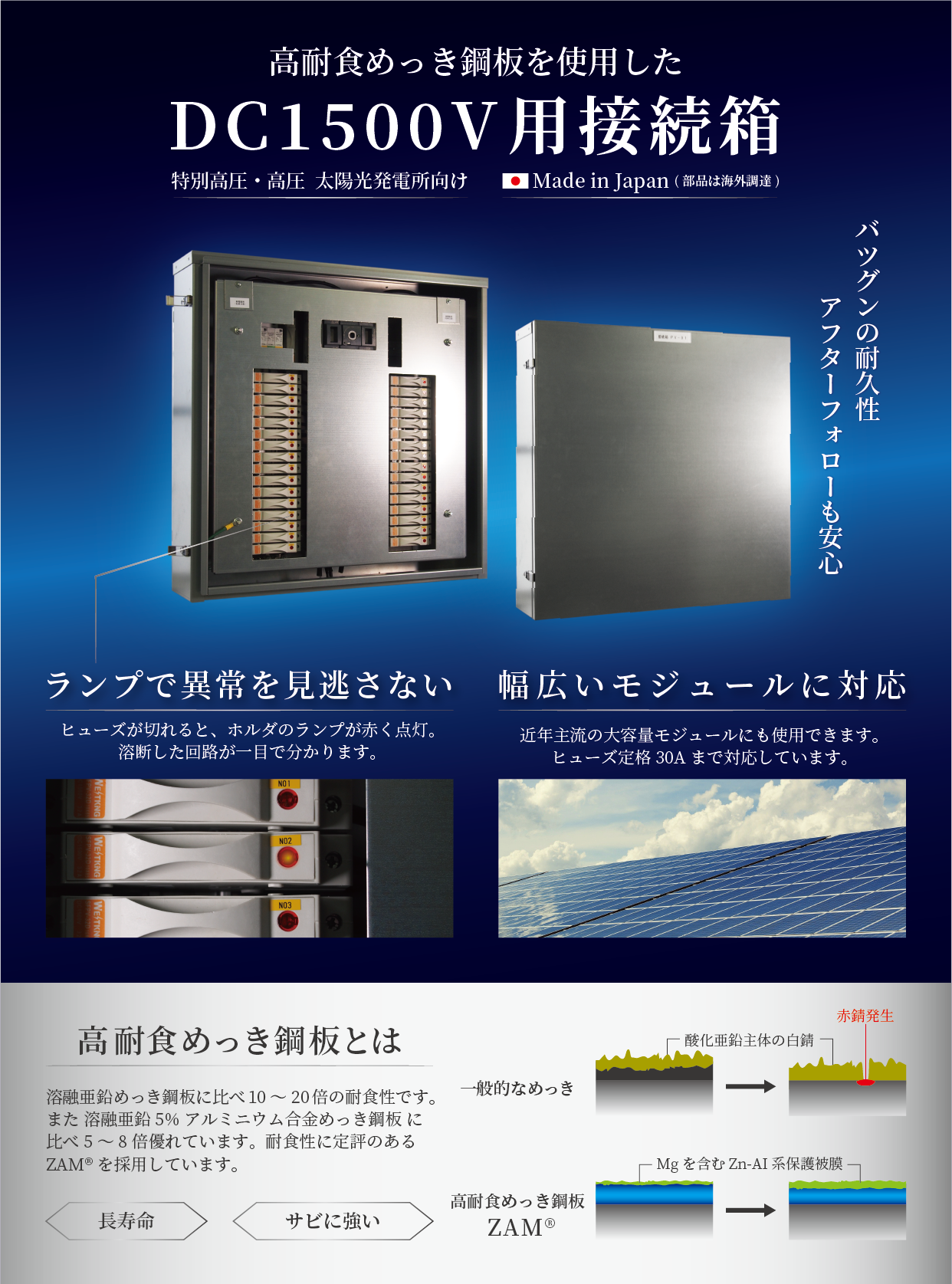 爆買いセール 5ruru太陽光発電接続箱 DC1500Vカスタマイズ可能 塩害対応 監視機能 材質 ブレーカーの選定など